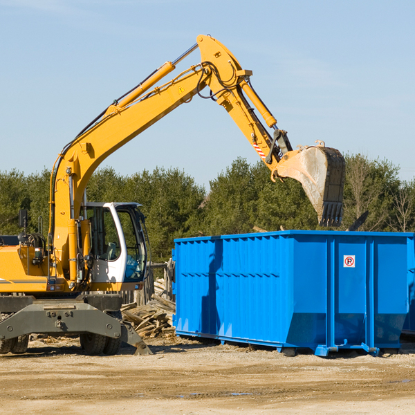 are there any restrictions on where a residential dumpster can be placed in Canton